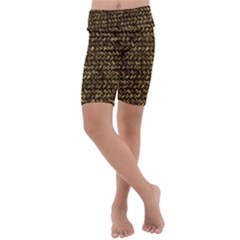 Straw Like Country Side  Kids  Lightweight Velour Cropped Yoga Leggings by ConteMonfrey