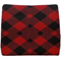 Red Diagonal Plaid Big Seat Cushion by ConteMonfrey