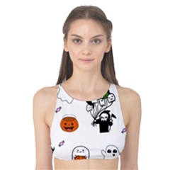 Halloween Jack O Lantern Vector Tank Bikini Top by Ravend