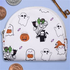 Halloween Jack O Lantern Vector Horseshoe Style Canvas Pouch by Ravend