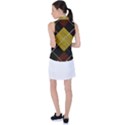 Modern Yellow golden Plaid Women s Sleeveless Polo Tee View2