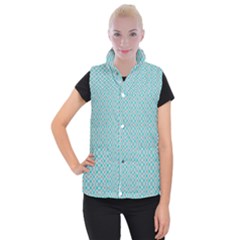 Diagonal Turquoise Plaids Women s Button Up Vest by ConteMonfrey