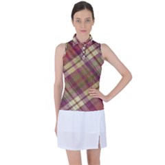 Beetle Juice Plaids  Women s Sleeveless Polo Tee by ConteMonfrey