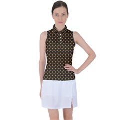 Small Golden Plaids Women s Sleeveless Polo Tee by ConteMonfrey