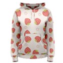 Strawberries Pattern Design Women s Pullover Hoodie View1