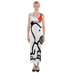 Snoopy Love Fitted Maxi Dress by Jancukart