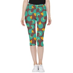 Vector-illustration-seamless-pattern-with-cartoon-duck Inside Out Lightweight Velour Capri Leggings  by Wegoenart