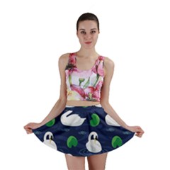 Swan Pattern Elegant Design Mini Skirt by Wegoenart