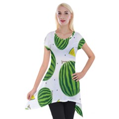 Watermelon Fruit Short Sleeve Side Drop Tunic by ConteMonfrey