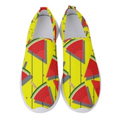 Yellow Watermelon Popsicle  Women s Slip On Sneakers by ConteMonfrey