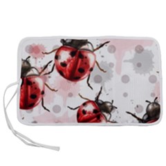 Ladybugs-pattern-texture-watercolor Pen Storage Case (s) by Wegoenart