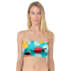 Pop Art Style Citrus Seamless Pattern Bandeau Top by Wegoenart