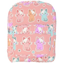 Cute Kawaii Kittens Seamless Pattern Full Print Backpack by Wegoenart