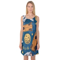 Missile Pattern Sleeveless Satin Nightdress by Wegoenart