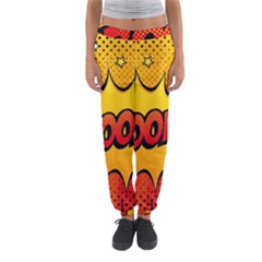 Explosion Boom Pop Art Style Women s Jogger Sweatpants by Wegoenart