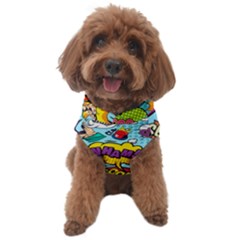 Comic Elements Colorful Seamless Pattern Dog Sweater by Wegoenart