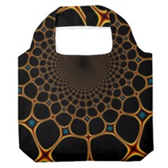 Fractal Abstract Web Art Digital Premium Foldable Grocery Recycle Bag by Ravend