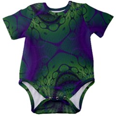 Abstract Fractal Art Pattern Baby Short Sleeve Onesie Bodysuit by Ravend