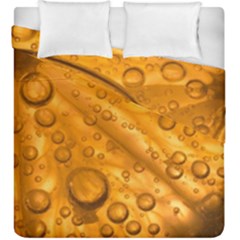 Lime Water Bubbles Macro Light Detail Background Duvet Cover Double Side (king Size) by Wegoenart