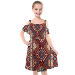 Armenian Carpet Kids  Cut Out Shoulders Chiffon Dress by Gohar