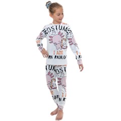 This Is My Human Costume I m An Axolotl Kids  Long Sleeve Set  by faguostyle