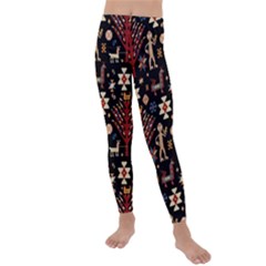 Carpet-symbols Kids  Lightweight Velour Leggings by Gohar