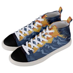 Illustration Landscape Nature Men s Mid-top Canvas Sneakers by Wegoenart