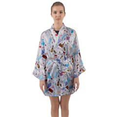 Medical Devices Long Sleeve Satin Kimono by SychEva