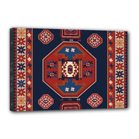 Armenian Old Carpet  Canvas 18  X 12  (stretched) by Gohar