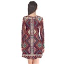 Armenian Old Carpet  Long Sleeve V-neck Flare Dress View2