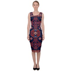 Armenian Old Carpet  Sleeveless Pencil Dress by Gohar