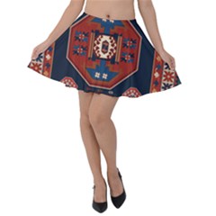 Armenian Old Carpet  Velvet Skater Skirt by Gohar