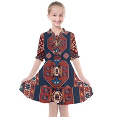 Armenian Old Carpet  Kids  All Frills Chiffon Dress by Gohar