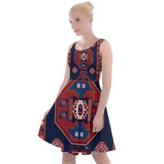 Armenian Old Carpet  Knee Length Skater Dress by Gohar