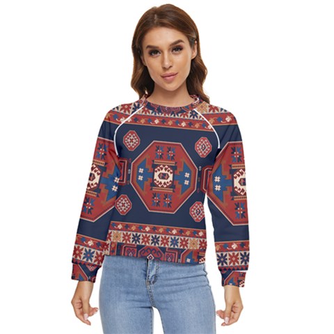 Armenian Carpet Women s Long Sleeve Raglan Tee by Gohar