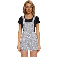 Bacterias Drawing Black And White Pattern Short Overalls by dflcprintsclothing