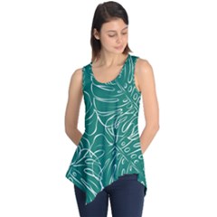 Tropical Monstera  Sleeveless Tunic by ConteMonfrey