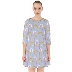 Rainbow Pattern Smock Dress by ConteMonfrey