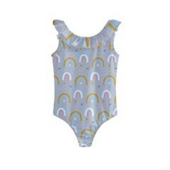 Rainbow Pattern Kids  Frill Swimsuit by ConteMonfrey