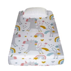 Unicorns Rainbow Fitted Sheet (single Size) by ConteMonfrey