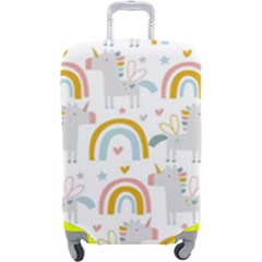 Unicorns, Hearts And Rainbows Luggage Cover (large) by ConteMonfrey