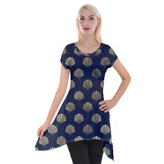 Cute Sea Shells  Short Sleeve Side Drop Tunic by ConteMonfrey