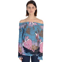 Gondola Ride   Off Shoulder Long Sleeve Top by ConteMonfrey