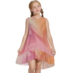 Gradient Orange, Purple, Pink Kids  Frill Swing Dress by ConteMonfrey