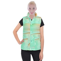 Gradient Green Orange Women s Button Up Vest by ConteMonfrey