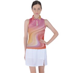 Gradient Pink Yellow Women s Sleeveless Polo Tee by ConteMonfrey