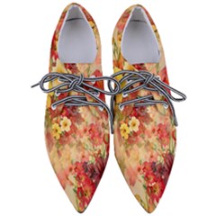 Seamless Pattern Textile Surface Luxury Vintage Pointed Oxford Shoes by Wegoenart