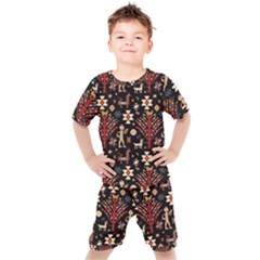 Carpet-symbols Kids  Tee And Shorts Set by Gohar