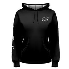 Officially Sexy Women s Black With White Logos Pullover Hoodie by OfficiallySexy