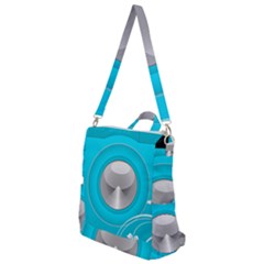 Blue Washing Machine, Electronics Crossbody Backpack by Jancukart